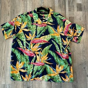 Vintage Polo by Ralph Lauren Tropical Hawaiian button up. 100% viscose